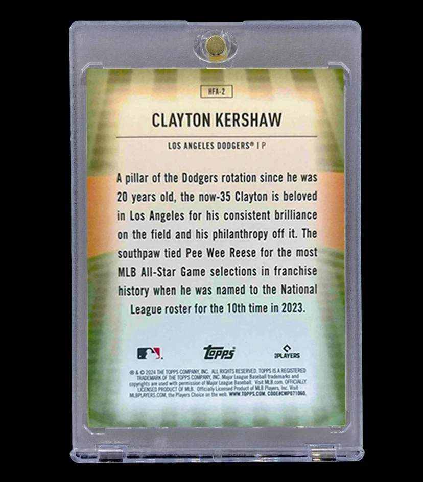 CLAYTON KERSHAW CASE HIT ULTRA RARE SSP INSERT RAINBOW FOIL Non Auto - DODGERS - Image 4 of 4