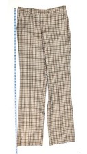 VINTAGE CANYON BLUE WOOL BLEND PLAID GOLF PANTS WAIST 34 NOS NWT