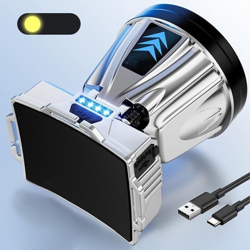 Faro Recargable Super Brillante Alta Potencia, Foco LED Exterior Impermeable - Imagen 17 de 17