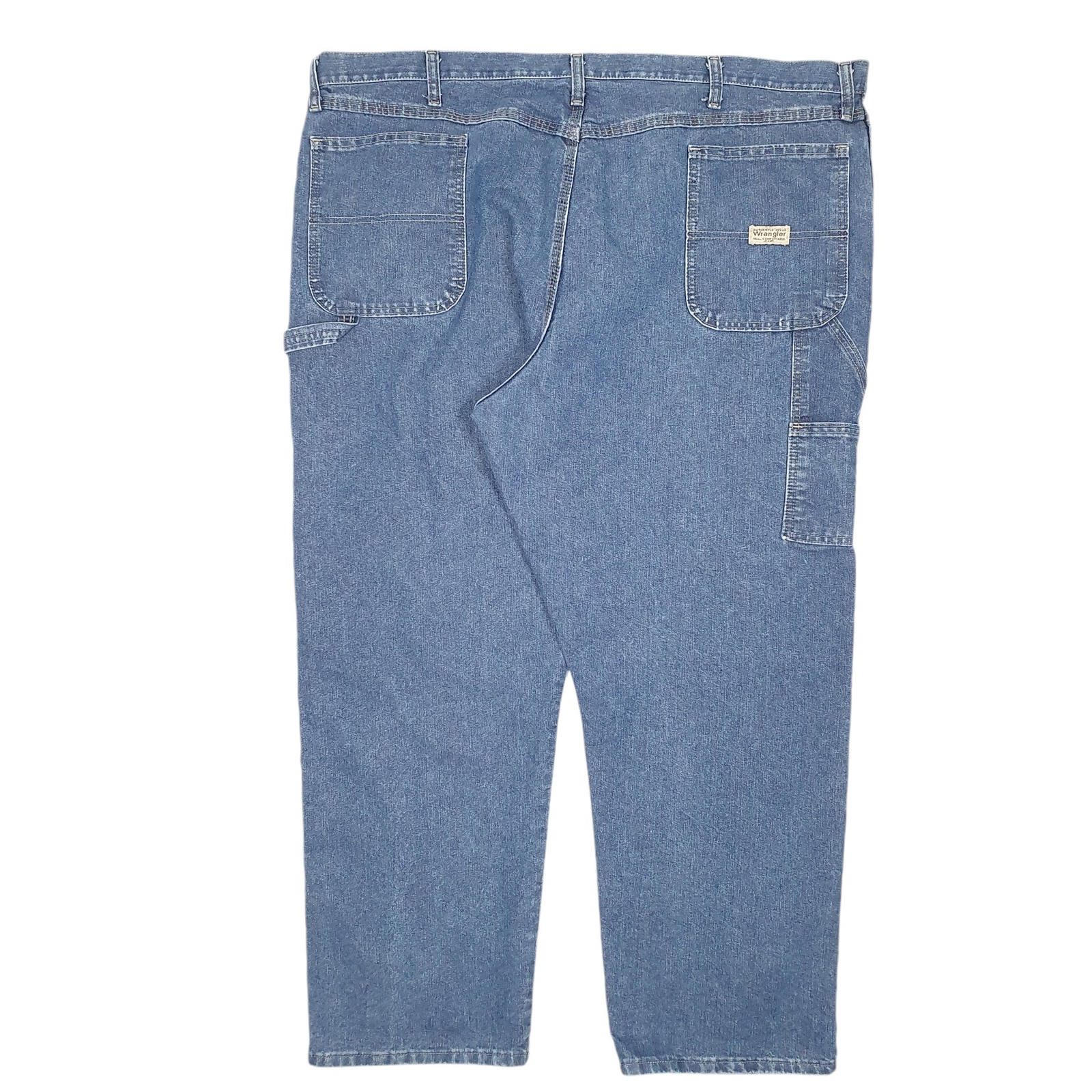 WRANGLER Jeans Loose Fit Blue Denim Trousers Carpenter Pants Workwear W46 L30 image 3