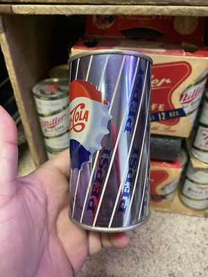 Pepsi Cola Flat Top Can Old Vintage Repeat Pattern Pepsi Co Old