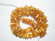Natural Baltic Amber Butterscotch w Butter Tumbled Nugget Beads - 10-13mm - str