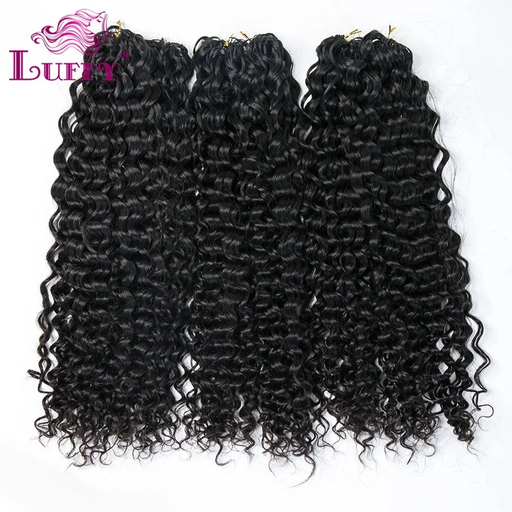 Curly Human Hair Extension Knotless Pre-Separated Feather Crochet Hair For Women - Picture 5 of 13