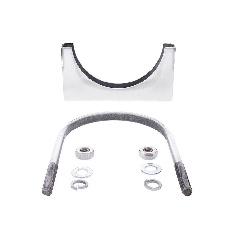 United Pacific 21298 7” Polished Stainless-Steel U-Bolt Exhaust Clamp - 1 Unit Foto 4 de 4