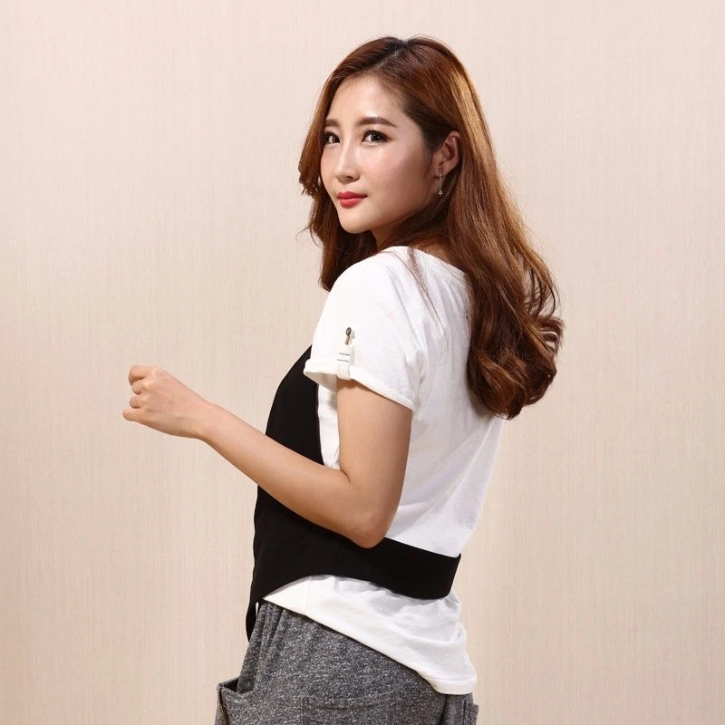 Women Linen Small Suit Vest Halter V Neck Waistcoat Vest Jacket OL Work Tops - Image 3 of 4