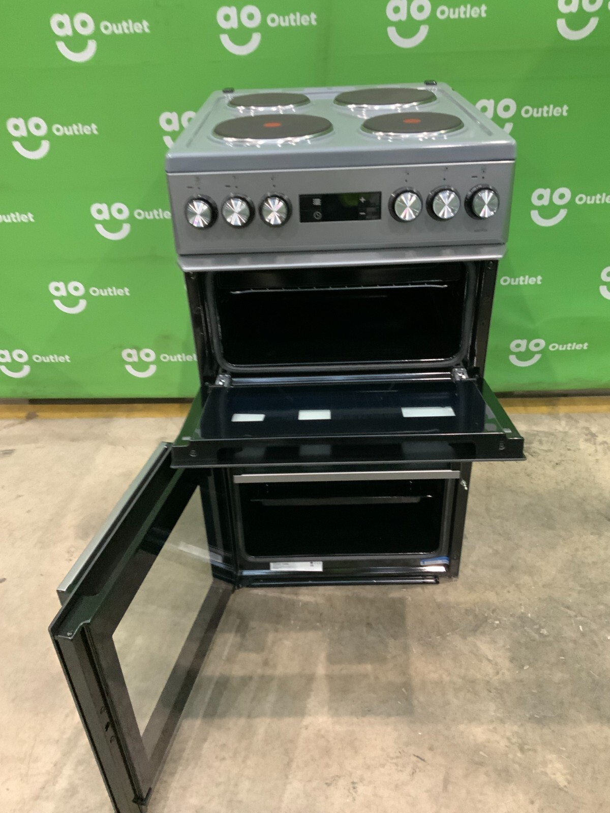Beko Electric Cooker 50cm KDV555AS Silver A/A Rated LF70165 eBay