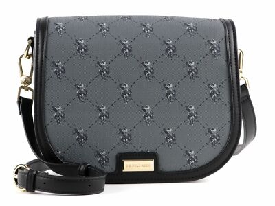 U.S. POLO ASSN. Hampton Flap Crossbody Umhängetasche Tasche Black Schwarz