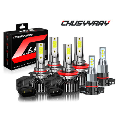 For Silverado1500 2500HD 2009-2011 2012 2013 LED Headlights+Fog Bulbs Kit 6000K