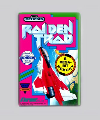 RAIDEN TRAD / SEGA GENESIS - 2''x3'' FRIDGE MAGNET (box game retro vintage