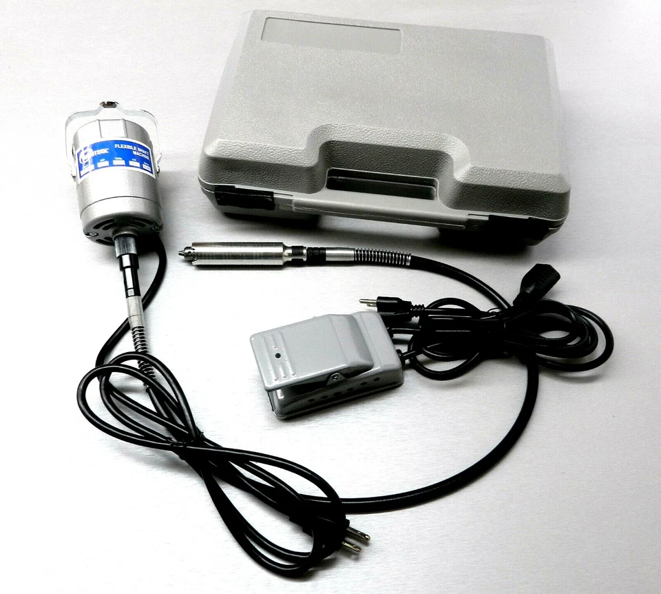 Kit de máquina de eje flexible colgante con motor de eje flexible 1/4 hp 110 V joyería y carpintería Foto 3 de 4