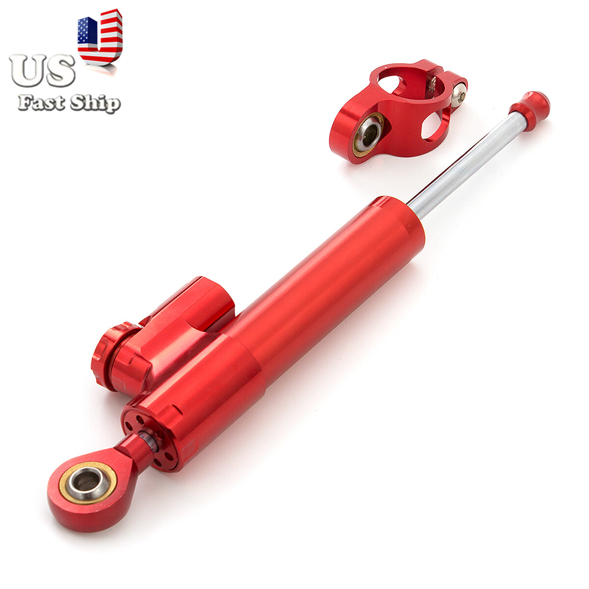 Red Steering Stabilizer Damper Linear For Ninja600 ZX636 ZX6R