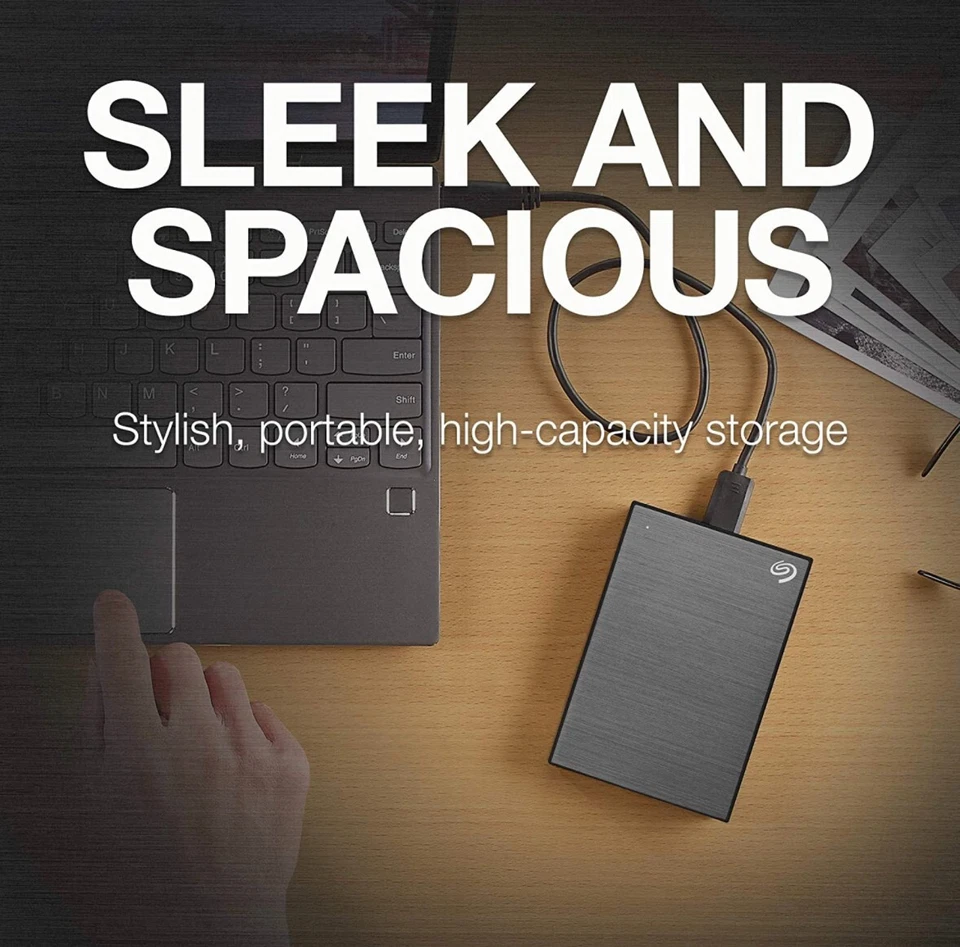 Seagate One Touch 1TB Grey Portable External Hard Drive2.5" USB3.0 FAST DELIVERY - Image 2 of 4