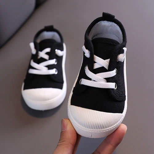 Kinder Jungen Mädchen Casual Pumps Canvas Low-Top Flache Trainer Bunte Schuhe - Bild 17 von 32