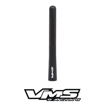 VMS TOYOTA MATRIX BLACK REAL CARBON FIBER SHORT 5'' INCH EURO ROOF ANTENNA