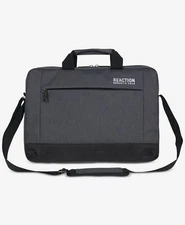 $100 Kenneth Cole Men Gray Messenger Laptop Briefcase Attache Work Shoulder Bag