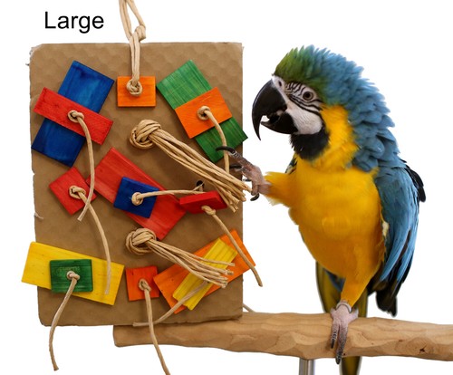 Cardboard Shreddy Parrot Toy (Pick a Size) Shreddable Cardboard Toy - Picture 3 of 3