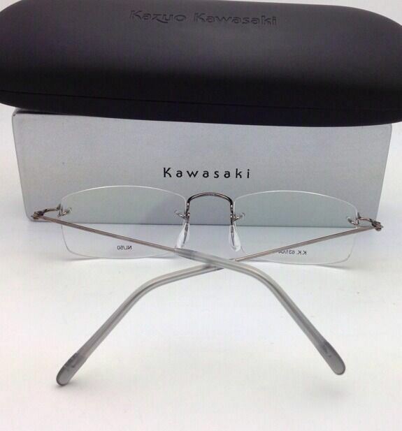 Kazuo Kawasaki Eyeglasses MP 631 04 Nl/50 Rimless Titanium Pewter/silver Frames for sale online
