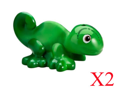 レコスケ レコガール ビニールフィギュアセット Lego Pascal - Bright Green Chameleon Lizard Friends Animal