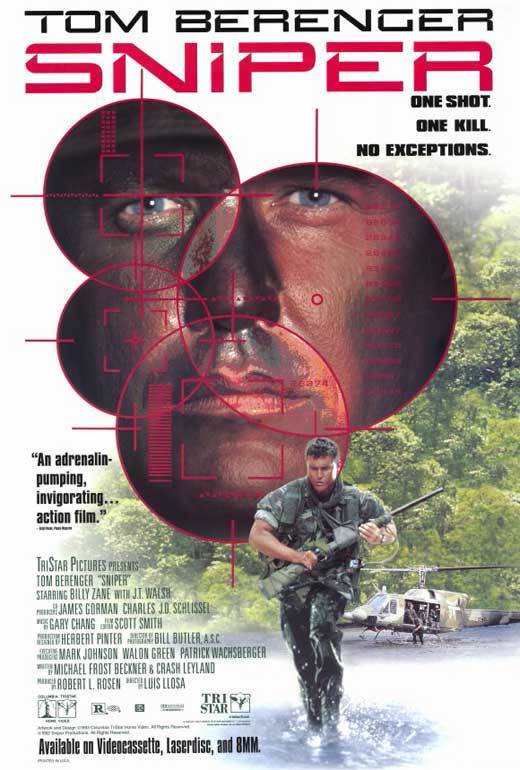 SNIPER Movie POSTER 27x40 Tom Berenger Billy Zane J.T. Walsh Aden Young Ken