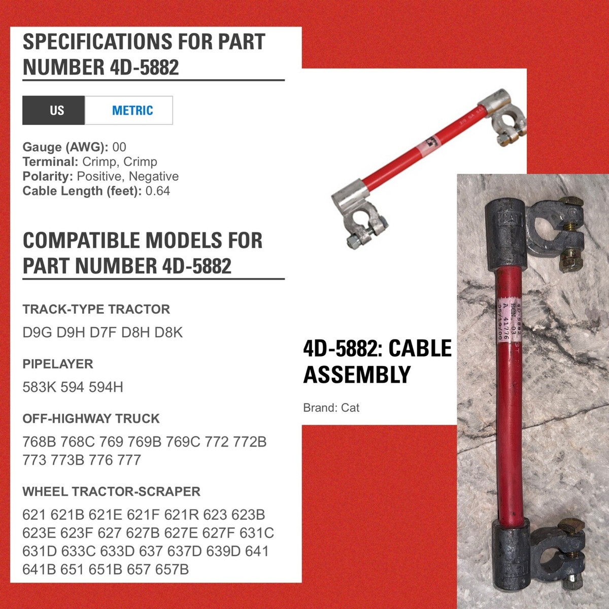 CAT CABLE ASSEMBLY F6659Z0 for sale online | eBay