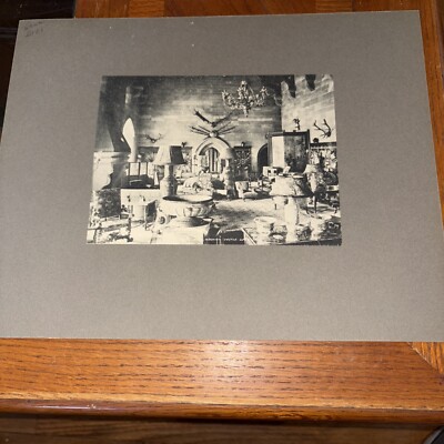 Vintage The Warwick Castle Great Hall Mounted English Architecture Photo England