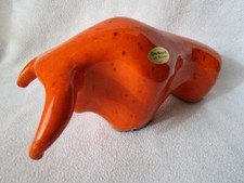 OTTO Keramik Design Stier Kunstobjekt Bulle orange gesprenkelt 25x11x12cm