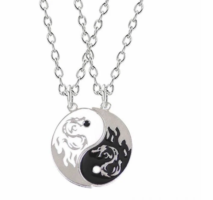 Yin yang shop necklace set