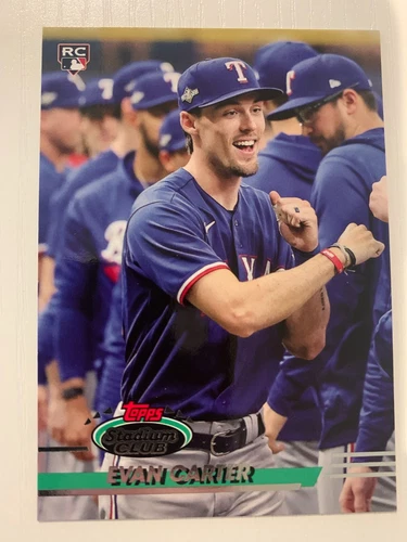 2024 Topps Stadium Club EVAN CARTER ROOKIE 1993 SP VARIATION #208 TEXAS RANGERS
