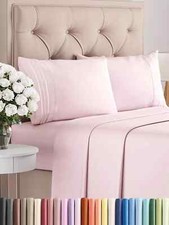Full Size 4 Piece Sheet Set - Comfy Breathable Cooling Bed Sheets Set - Hotel
