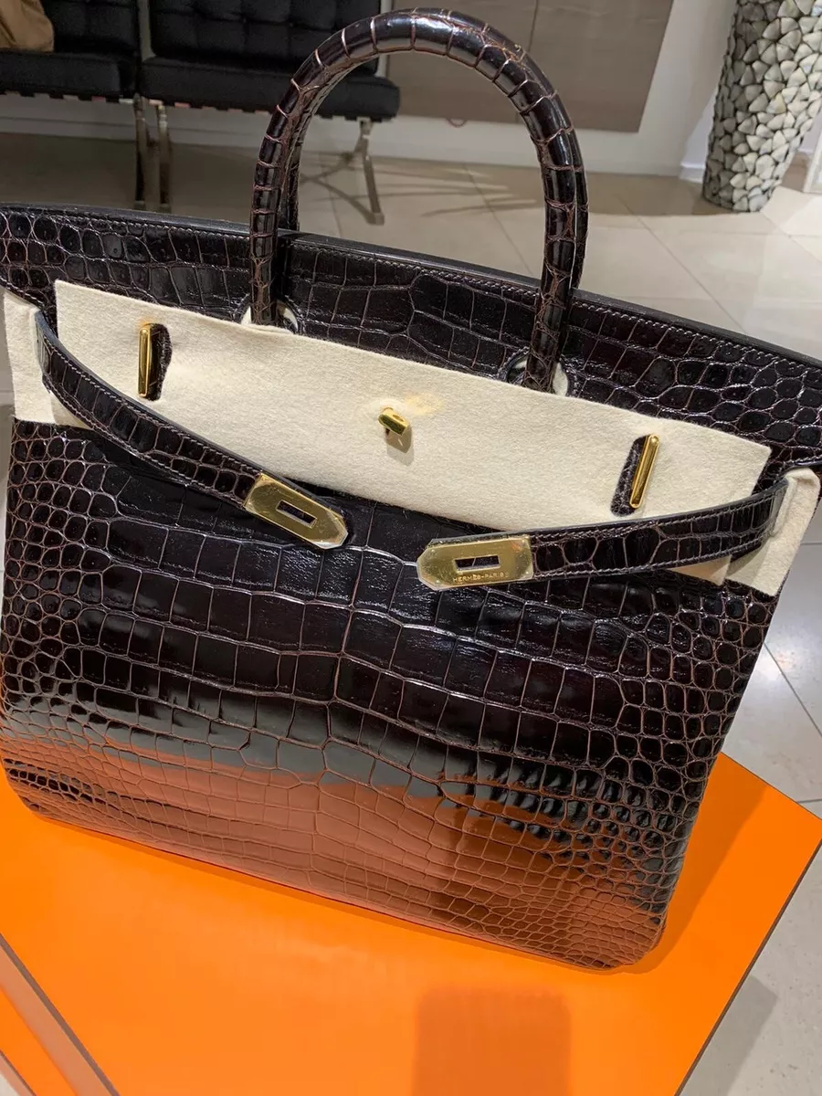 Birkin 30 Porosus Crocodile Blue Tempete