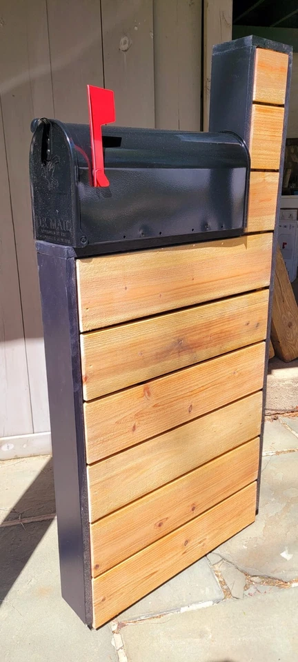 Correo de buzón de cedro, con borde negro (hecho a mano) ENVÍO GRATUITO Foto 4 de 4