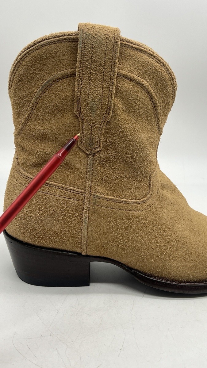 Pre-owned Tecovas The LUCY Suede Cowgirl Bootie For Women Sz 7.5 B