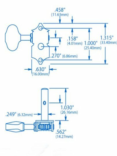 Waverly チューニングマシンセット 4063 Early 2000s Waverly Model 4063 SlotHead Tuners | Tomcat