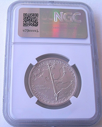 1936 Cleveland 50 C , NGC MS 63 , nice silver coin # 1817 , # 57-1 - Picture 3 of 4