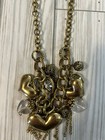Antique Gold Heart Necklace With Charms — photo 2