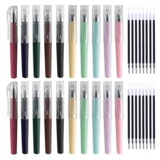 40pcs Mini Black Ink Gel Pens with 20 Refills Large Capacity Pocket Travel