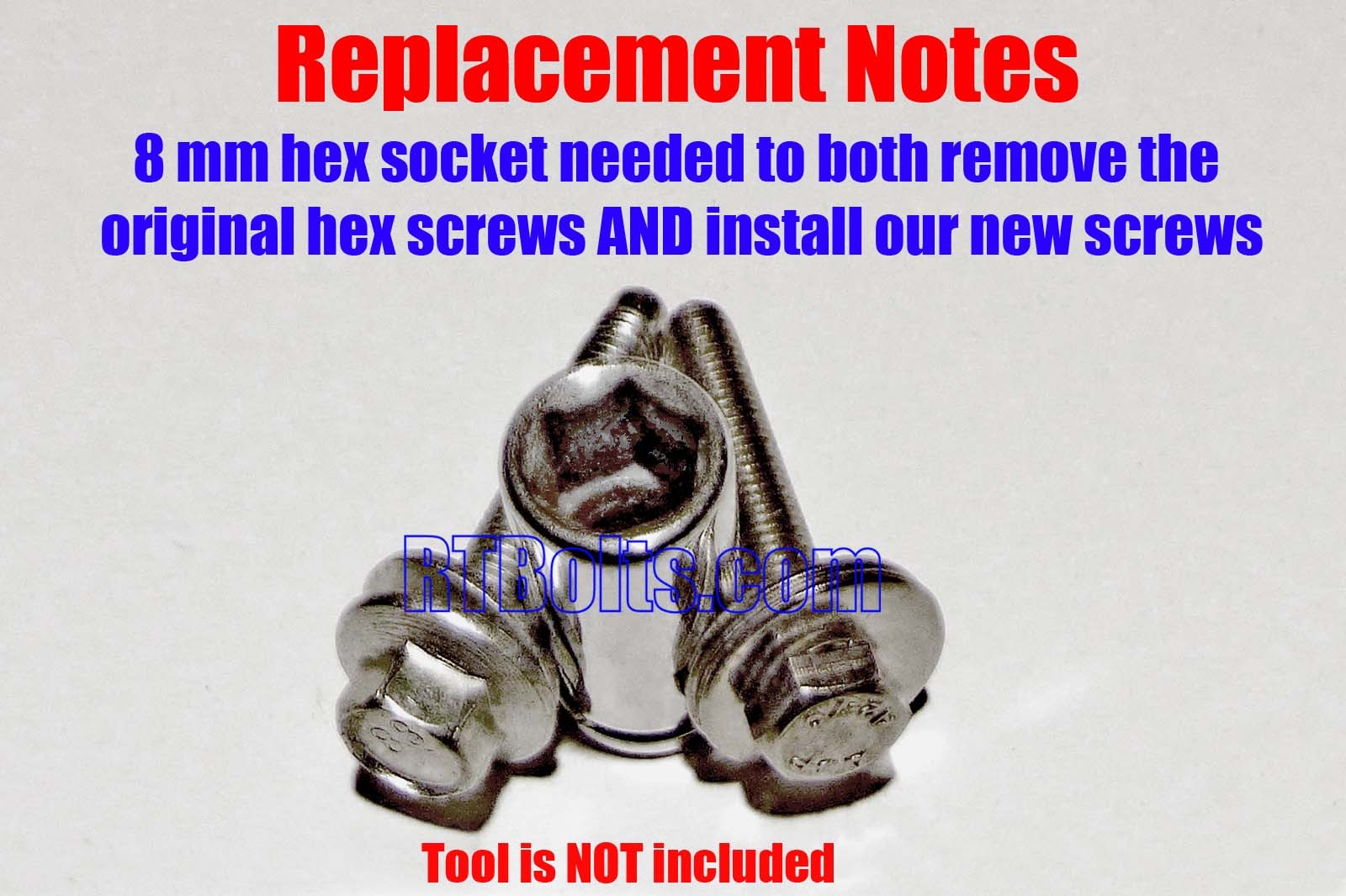 (8) Coil Pack Screws Bolts fits Ford 5.0 & 5.2 Coyote V8s Stainless