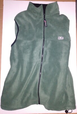 huck doll fleece vest - large - forest green