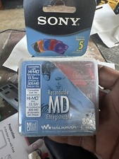 Sony MD80 Recordable Minidisc 10MDW80CL Walkman 5 Pack New Sealed