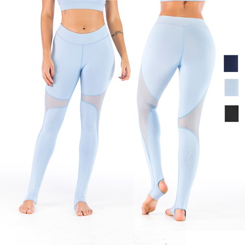 Yoga Pants Women's Mesh Barre Stirrup 
