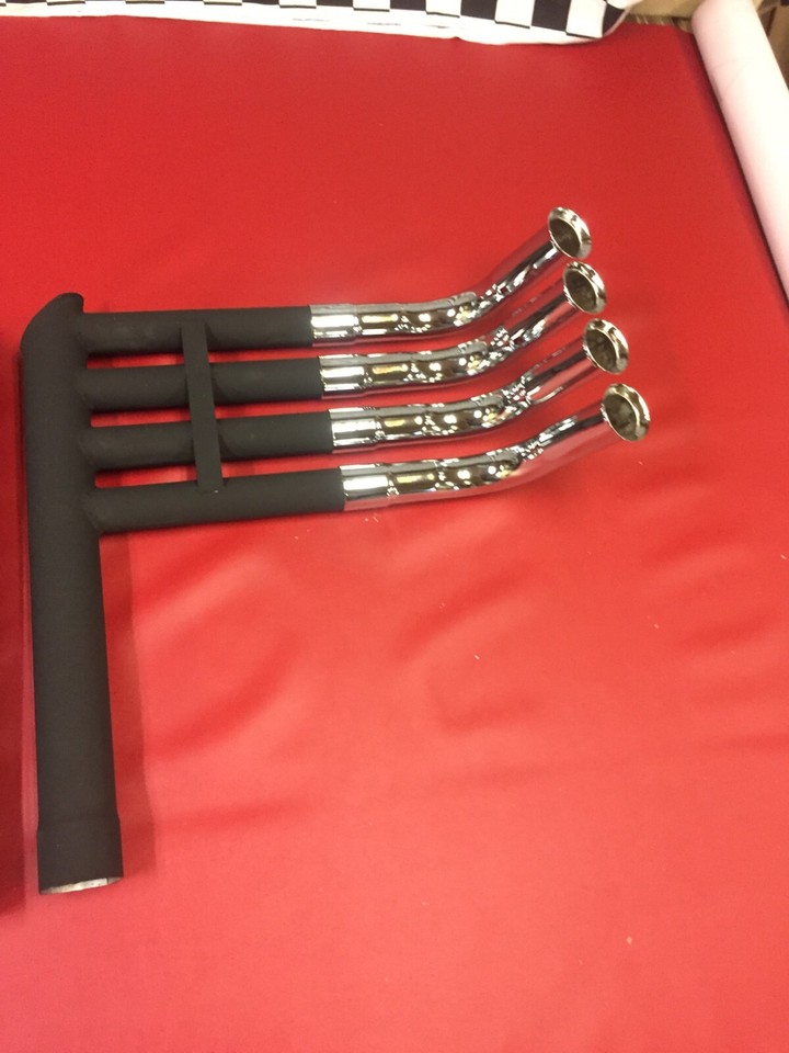 MAD MAX ZOOMIE ZOOMIES HEADERS EXHAUST SIDE PIPES.VAN, HOT ROD. RAT ROD