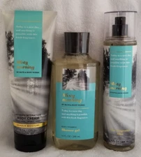 3 Bath Body Works Misty Morning Cream, Shower Gel, & Mist Set Lily of the Valley