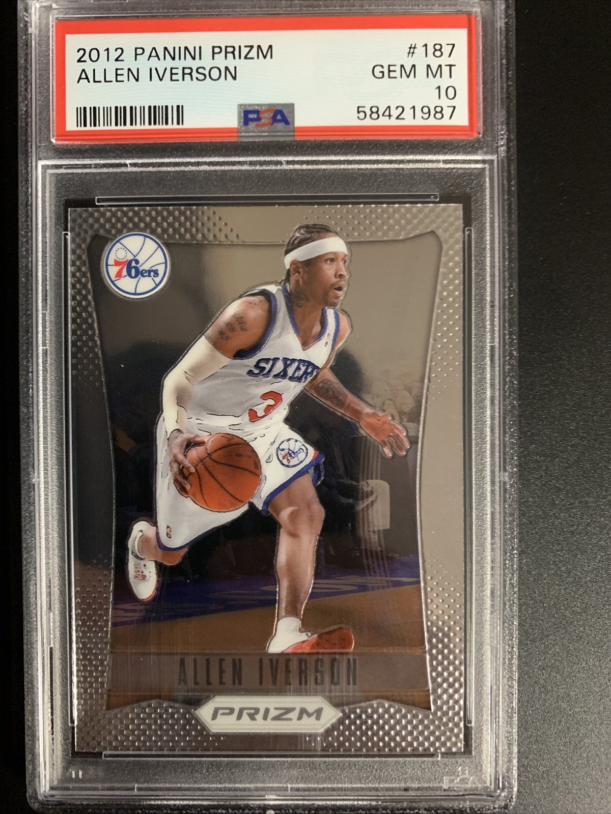 2012-13 Allen Iverson PSA 10 Panini Prizm #187 GEM MINT PSA 10