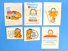 6 Vintage 1978 Garfield Jim Davis Scrapbooking Stickers