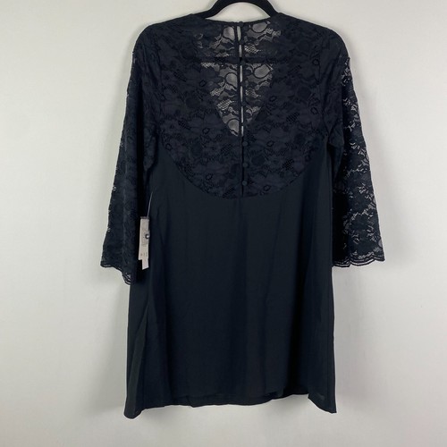 ModCloth Lavished In Lace V-Neck Mini Shift Black Dress Size XS - Picture 6 of 10