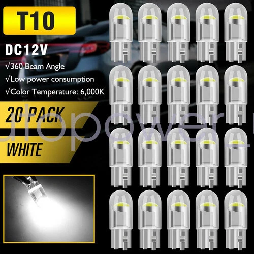 20X T10 194 168 W5W 2825 COB LED matrícula interior bombillas 6000K blanco Foto 2 de 4