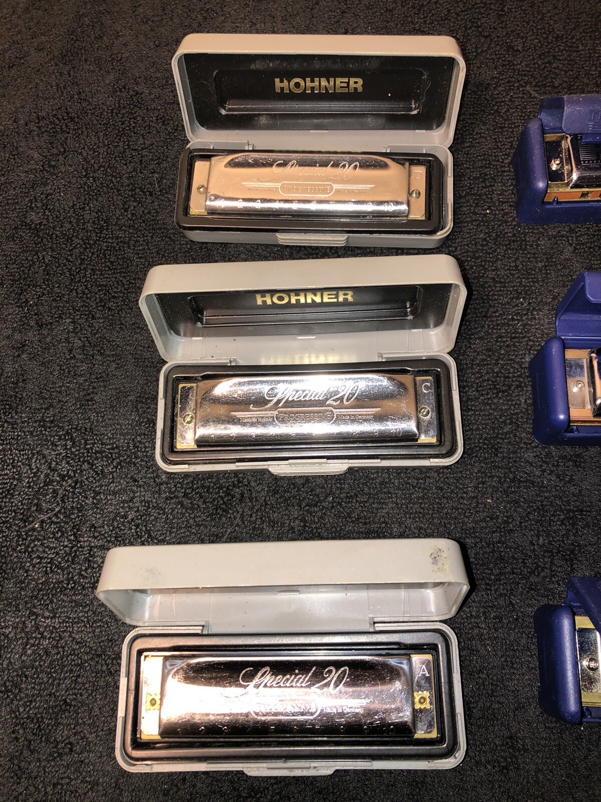 LOT OF 8 Hohner Harmonicas special 20blues Harpmarine Bandangelina