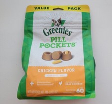 GreenieS Pill Pockets 60 Treats Chicken Flavor 15.8oz Value Pack