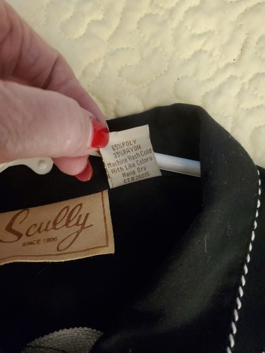 Scully Shirt Pearl Snap Skull Roses Cowboy Medium Vintage Gene KISS Rockabilly - Picture 13 of 13