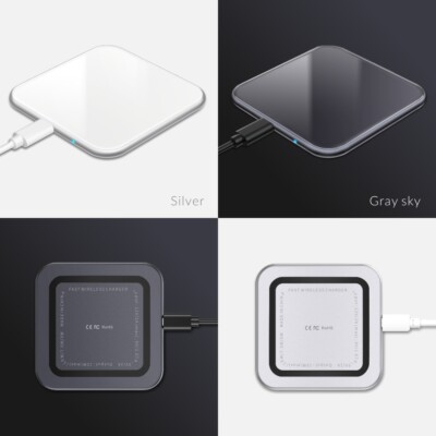Techno S 15W QI Fast Charging Wireless Fast Charger for Apple,Samsung and more